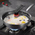 ZEFLMXS 304 Stainless Steel Frying Pan Non Stick Household Stove Vegetable Flat Bottomed