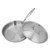 ZEFLMXS 304 stainless steel frying pan flat bottomed non stick uncoated less oil fume kitchen