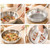 304 Stainless Steel Frying Pan 24Cm With Glass Lid,Hammered Texture Skillet