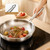 304 Stainless Steel Frying Pan 24Cm With Glass Lid,Hammered Texture Skillet