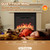 OneBlis 43" Electric Fireplace with Mantel, Freestanding Electric Fireplace Heater TV Stand with 23" Insert, Remote Control, Ajustable Flame and Timer, Fire Place Insert Heater for Living Room, White