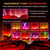 RealSmart Electric Fireplace Heater 22 in Freestanding Fireplace Stove Infrared Quartz Fireplace for Idoor Use with 3D Flame Effect Remoted Control, Timer, Overheating Protection Black