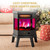 RealSmart Electric Fireplace Heater 22 in Freestanding Fireplace Stove Infrared Quartz Fireplace for Idoor Use with 3D Flame Effect Remoted Control, Timer, Overheating Protection Black