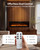 EUHOMY 60 Inch Electric Fireplace Recessed Wall Mounted
