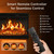 VINGLI 24 inch Electric Fireplace Insert, Modern 3-Sided Recessed Fireplace with 12 Realistic Adjustable Flame Colors, 5 Brightness Levels, 8H Timer, Overheat Protection & Remote Control