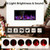 R.W.FLAME 36 Inch Electric Fireplace,Ultra Thin Recessed & Wall Mounted Smart Indoor Fireplace Heater,Adjustable Flame Color & Speed,Touch Screen & Remote Control,Low Noise,with Timer,Alexa/WiFi