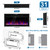 31 Inch Electric Fireplace Recessed and Wall Mounted, Fireplace Heater and Linear Fireplace, Ultra-Thin Electric Fireplace, Low Noise, with Timer, Remote Control, Adjustable 12 Flame Color, 750/1500W