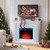BOSHIRO 44" LED Electric Fireplace TV Stand with Mantel for Living Room
