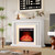 BOSHIRO 44" LED Electric Fireplace TV Stand with Mantel for Living Room
