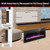 Crzoe 42 Inch Electric Fireplace Insert, in-Wall Recessed and Wall Mounted Heater with Timer, Control by Touch Panel and Remote, Adjustable Flame Color and Speed, 750W/1500W
