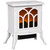HOMCOM 17" Freestanding Electric Fireplace Stove Heater 750W/1500W White