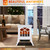 HOMCOM 17" Freestanding Electric Fireplace Stove Heater 750W/1500W White