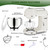 Camic 7.45 QT Tilt-Head Stand Mixer, Electric Mixer for Baking (White)