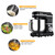 EcoSummer 7.5Qt Stand Mixer, 660W 10-Speed Tilt-Head Dough Mixer, Black