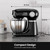 Kismile 5.5QT 12-Speed Electric Stand Mixer, Tilt Head Kitchen Mixer, Black