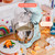 Stand Mixer 3.5 Qt, Compact Tilt-Head Electric Food Mixer for Baking (Hydrangea)