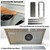 36 Inch(900mm) Under Cabinet Range Hood, 700 CFM Kitchen Vent Hood with Touch & Gesture Control, 3-Speed Quiet Operation, Stainless Steel with LED Lights, Ducted/Ductless