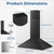 Tieasy Island Range Hood 36 inch, Ceiling Mount, 700 CFM Gesture Control
