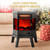 Electric Fireplace Heater 22 in Freestanding Fireplace Stove Infrared Fireplace RealSmart with 3D Flame Effect Remote Control, Timer, Overheating Protection Heater for Indoor Use Black