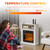 HOMCOM 27" Freestanding Electric Fireplace with Mantel Surround White
