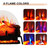 PuraFlame 24" Free Standing Electric Fireplace Log Set Insert, 750W/1500W Heater, 6 Flame Colors with 5 Brightness, Crackling Sound, Remote Control