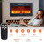 GAOMON 30 Inch Electric Fireplace, Ultra-Thin Wall Mounted Fireplace Heater