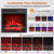 SIMOE 18" Electric Fireplace Insert, 750W/1500W Recessed Fireplace Heater