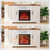 SIMOE 18" Electric Fireplace Insert, 750W/1500W Recessed Fireplace Heater