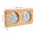 GALPADA Wood Sauna Thermometer Hygrometer, Wall Mounted Dual Dial Gauge