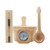 4L Pine Sauna Bucket And Ladle Set With Spoon Thermometer Timer