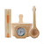 4L Pine Sauna Bucket And Ladle Set With Spoon Thermometer Timer