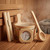 4L Pine Sauna Bucket And Ladle Set With Spoon Thermometer Timer