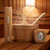 4L Pine Sauna Bucket And Ladle Set With Spoon Thermometer Timer