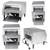 Industrial Conveyor Toaster, Stainless Steel Electric Oven with Dual Heating Tubes, 7-Speed Settings for Perfectly Toasted Bagels and More