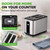 NutriChef 2-Slice Digital Toaster | 6 Preset Toast Modes Grain, Bagel, Muffin, Bread, Waffle & Pastry | Includes LED Touch Screen, Crumb Tray, Auto-Power Safety Cutoff & Memory Saver | Stainless Steel