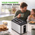 NutriChef 2-Slice Digital Toaster | 6 Preset Toast Modes Grain, Bagel, Muffin, Bread, Waffle & Pastry | Includes LED Touch Screen, Crumb Tray, Auto-Power Safety Cutoff & Memory Saver | Stainless Steel