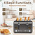 SEEDEEM 4 Slice Stainless Steel Toaster, LCD Display, Wide Slots
