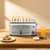 Commercial 6 Slice Toaster 1680W Stainless Steel 110V 4/6 Slice Selectable 1-5 Min Timer Wide Slot Crumb Tray for Restaurant Bakery Breakfast