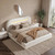 EnHomee Cloud Queen Bed Frame with Anti-Collision Foam & LED Headboard