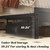 Fluest Queen Bed Frame with Headboard & Footboard, Bed Frame with Built-in Charging Station & LED Light, Storage Shelf, Noise-Free, No Box Spring Needed, Easy Assembly, Classic Black