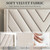 Yaheetech Queen Bed Frame with Chevron Channel-Tufted Headboard, Beige