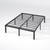 NEW JETO Metal Bed Frame,King Size Bed Frame with Storage Space,18 Inch