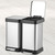 40L Dual Cartment Trash Can 2x20L Stainless Steel Kitchen Bin with Pedal t for Home Office & Kitchen Waste Sorting Space-Saving Design
