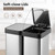 40L Dual Cartment Trash Can 2x20L Stainless Steel Kitchen Bin with Pedal t for Home Office & Kitchen Waste Sorting Space-Saving Design