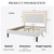 SHA CERLIN Full Size Velvet Bed Frame with LED Light, White