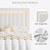 SHA CERLIN Full Size Velvet Bed Frame with LED Light, White