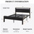 SHA CERLIN 14 Inch Queen Size Metal Platform Bed Frame with Wooden Headboard and Footboard, Mattress Foundation, No Box Spring Needed, Large Under Bed Storage, Non-Slip Without Noise, Black Oak