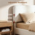 Queen Cloud Bed Frame, Wood Boucle Upholstered Platform Bed, Cream White