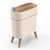 suyika Automatic Trash Can, 2.6 Gallon/10L, Wood Grain Lid and Legs