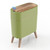suyika Automatic Trash Can, 2.6 Gallon/10L, Wood Grain Lid and Legs